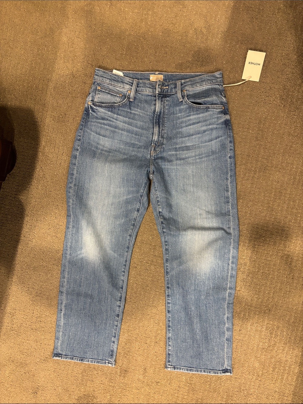 MOTHER Women's Blue Relaxed Jeans
